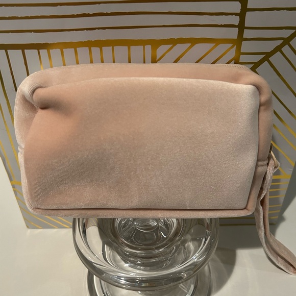 ✨ Valentino Blush Nude Velvet Petite Pochette Wristlet Bag - Authentic NEW - Picture 3 of 6